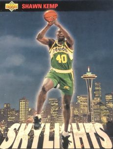 Upper Deck “Skylights” Shawn Kemp card