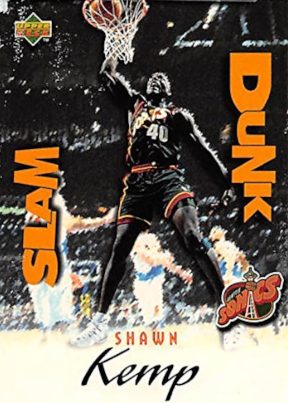 Upper Deck “Slam Dunk” Shawn Kemp card